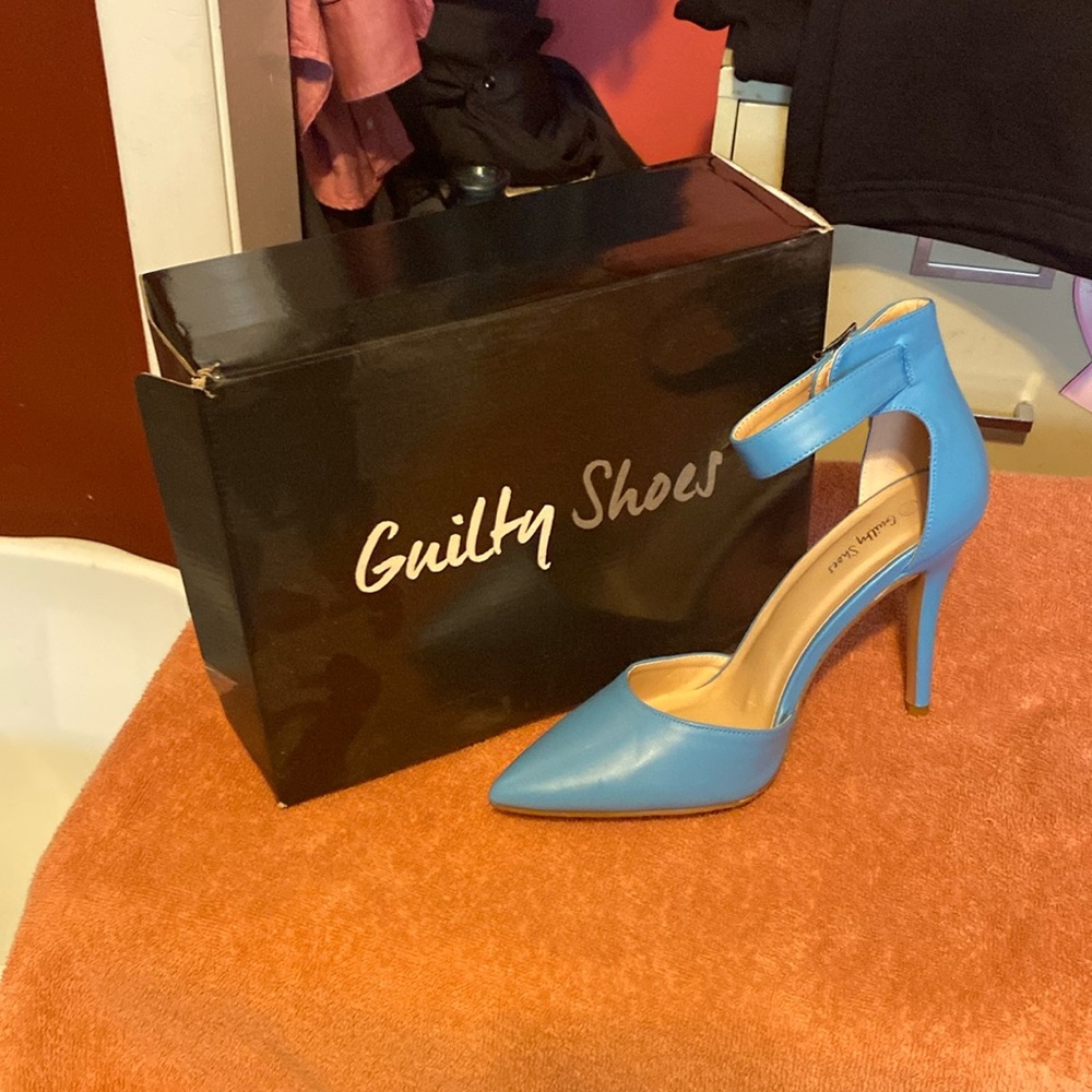 Brand new size 10 4” stilettos blue
